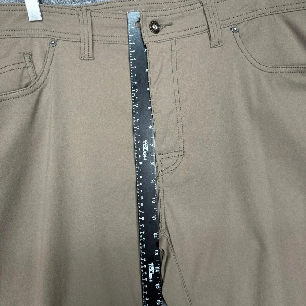 Prana Pants Mens 40x30 Inseam 27 Khaki Brion Slim Fit Stretch Nylon Blend Hiking